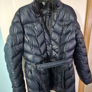 Landsend Navy Puffer Jacket Women's L 12-14